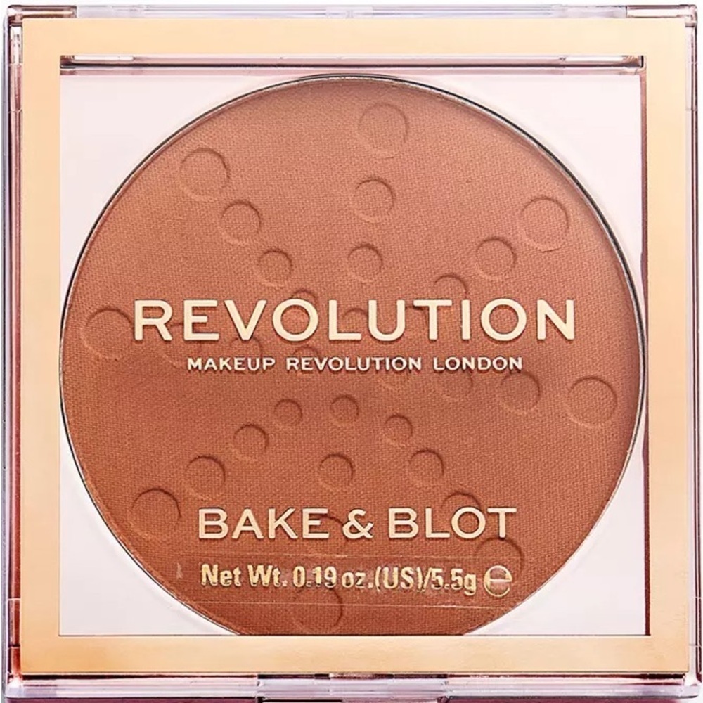 New! Makeup Revolution London Bake & Blot Pressed Powder Orange